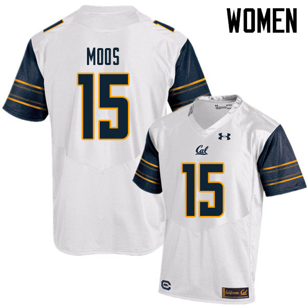 Women #15 Ben Moos Cal Bears UA College Football Jerseys Sale-White - Click Image to Close